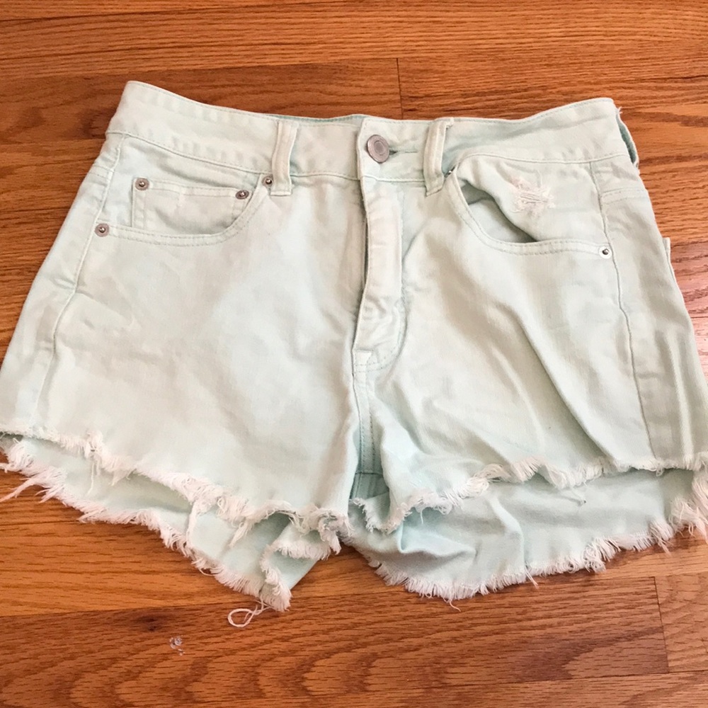 Teal Jean Shorts